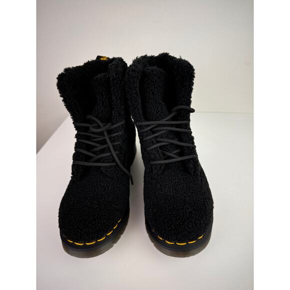 Dr. Martens 1460 Pascal Women's Boots US 8 Black Faux Shearling Ankle Boot NEW - Picture 4 of 7